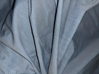 COTTON SHIRTING FABRIC-58" WIDE available in 3 styles multi blue plaids/blue pin stripes and grey stripes
