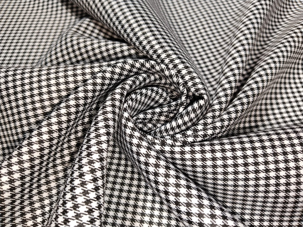 SUITING PLAIDS POLYESTER VISCOSE 58" available in 2 colors tan/black and black/white