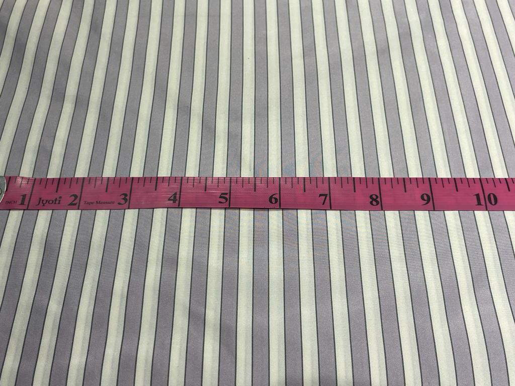 SILK TAFFETA Fabric Light Lilac,Ivory &amp; Black color STRIPES 54" wide TAF#S119