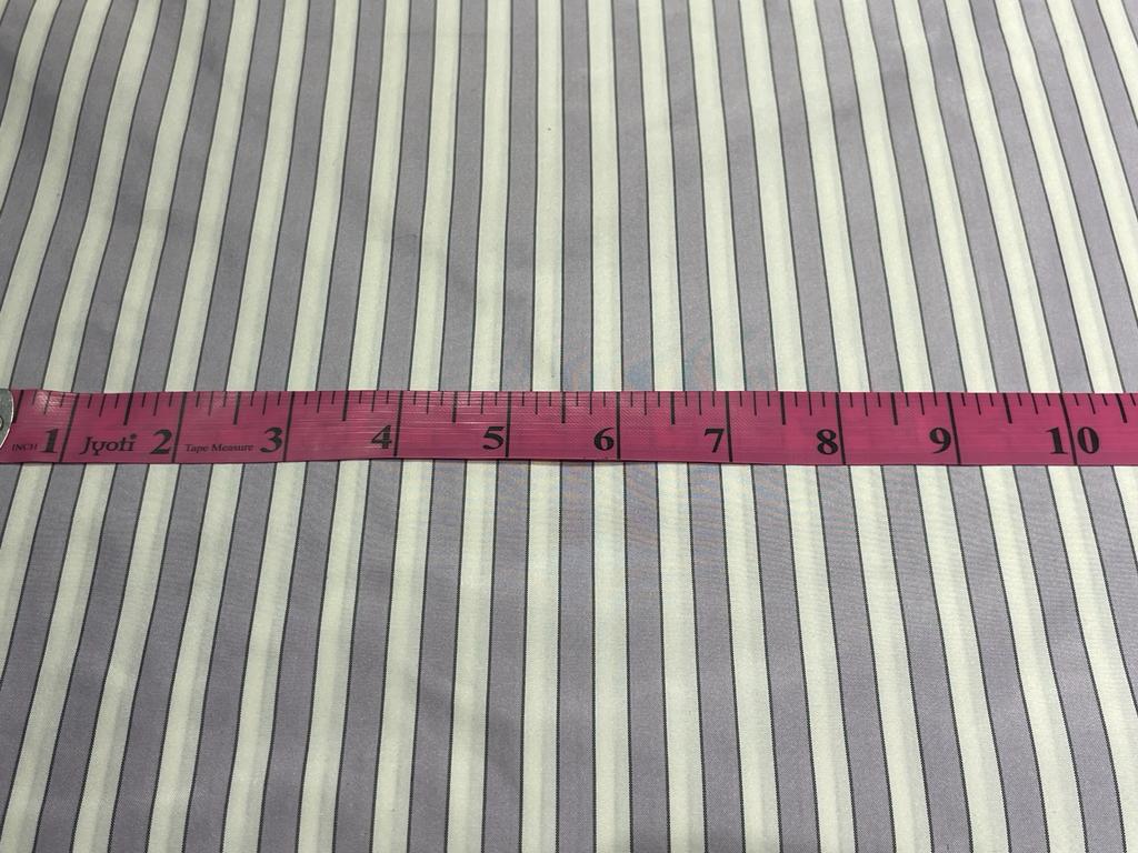 SILK TAFFETA Fabric Light Lilac,Ivory &amp; Black color STRIPES 54" wide TAF#S119