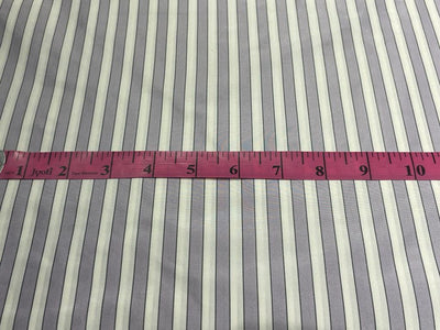 SILK TAFFETA Fabric Light Lilac,Ivory &amp; Black color STRIPES 54" wide TAF#S119