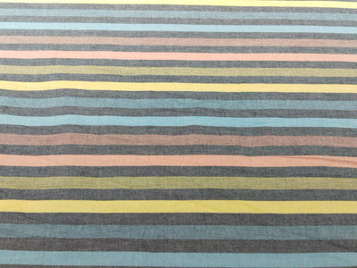100 %cotton yarn dyed  58 inches wide /147 cms, available in 4 colors green, navy/green ,ivory/blue ,pink, yellow, green and yellow ,black, blue and taupe