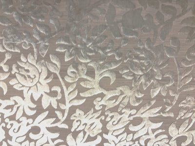 White Devore Viscose Burnout Velvet fabric ~ 44" wide available in 3 designs floral vines, abstract rose and floral [18291/92/93]