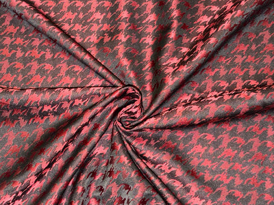 Embossed Houndstooth Polyester Lycra fabric 58"[18482/3]