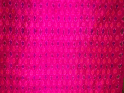 100% pure silk dupion ikat fabric pink color 44" wide available in 3 combinations[18470/71/72]