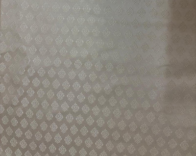 Silk Brocade fabric 44"ivory tusk with self motif  BRO1067[4]