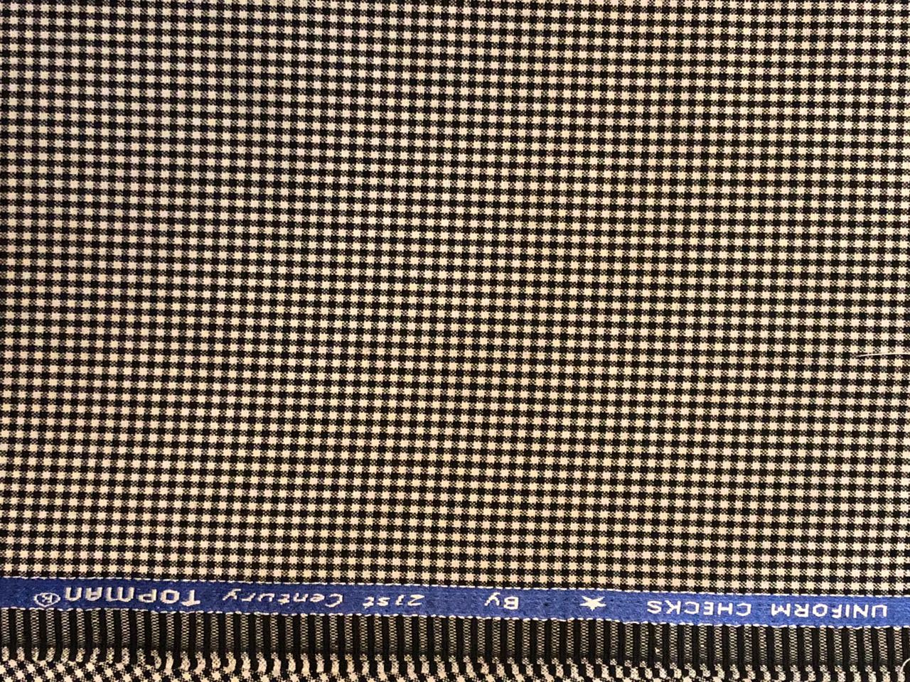 SUITING PLAIDS POLYESTER VISCOSE 58"hounds tooth available in 2 sizes 3 mm and 4 mm [18318/19]