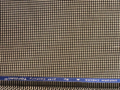 SUITING PLAIDS POLYESTER VISCOSE 58"hounds tooth available in 2 sizes 3 mm and 4 mm [18318/19]