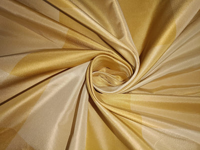 100% SILK TAFFETA FABRIC gold caramel and ivory Plaids 54&quot; wide TAFC63[2]