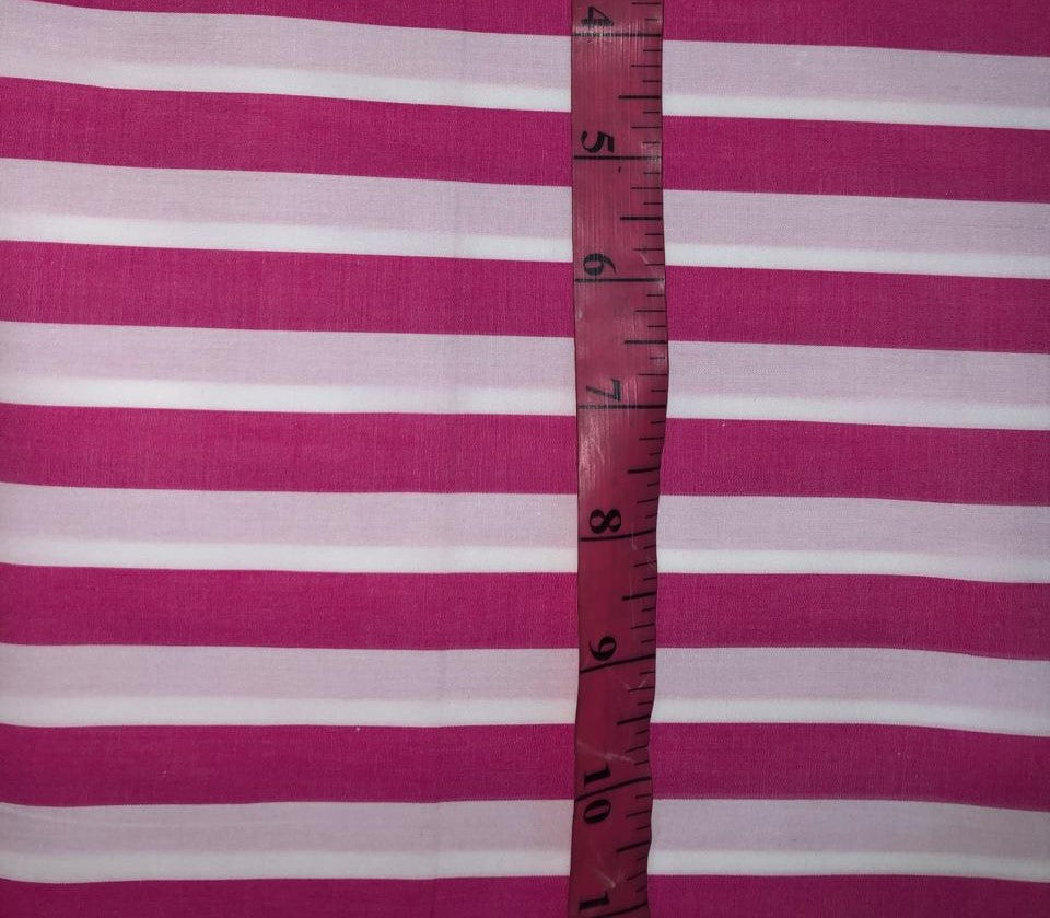 100% Cotton Poplin 58" wide pink stripes available in 2 shades light and bright [17809/810]