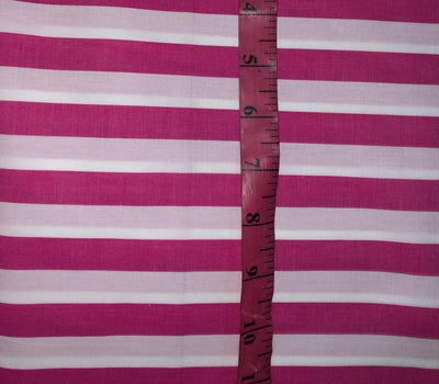 100% Cotton Poplin 58" wide pink stripes available in 2 shades light and bright [17809/810]