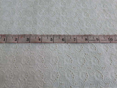 100% cotton cut work embroidery white color 44&quot; wide
