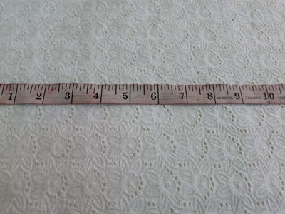 100% cotton cut work embroidery white color 44&quot; wide