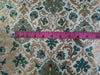 Silk Brocade fabric 44" wide BRO879 available in 4 colours Ivory; Pink; Red / Ivory; Green / Red / Ivory; Emerald Green; Red / Ivory; black ;Red AND METALIC GOLD