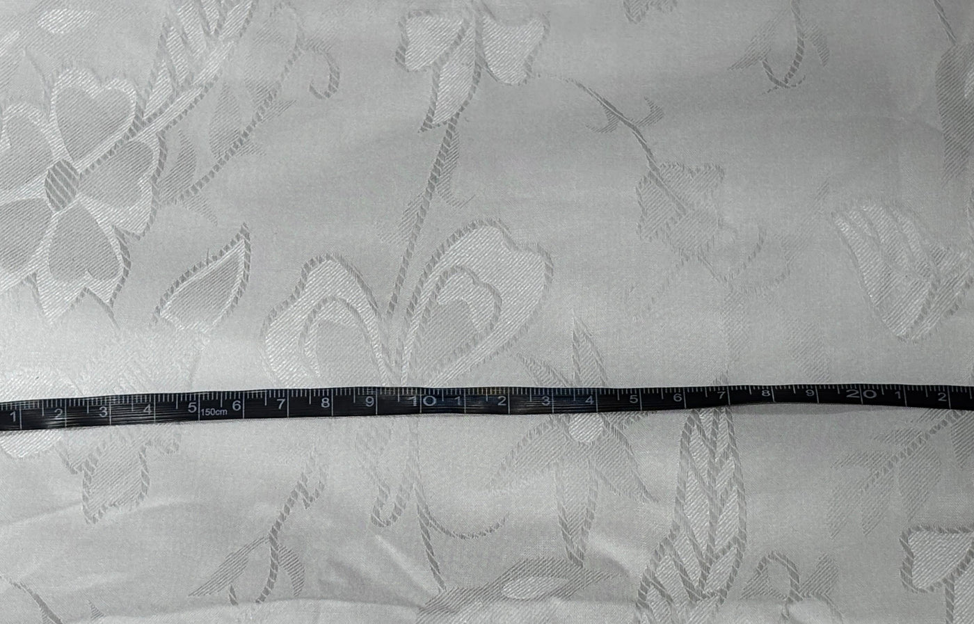 Organic Jasmin Jacquard Fabric raised, intricate floral patterns in 2 designs [18822/23]