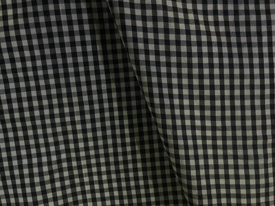 Silk Dupioni BLACK AND WHITE  Plaids DUPC1