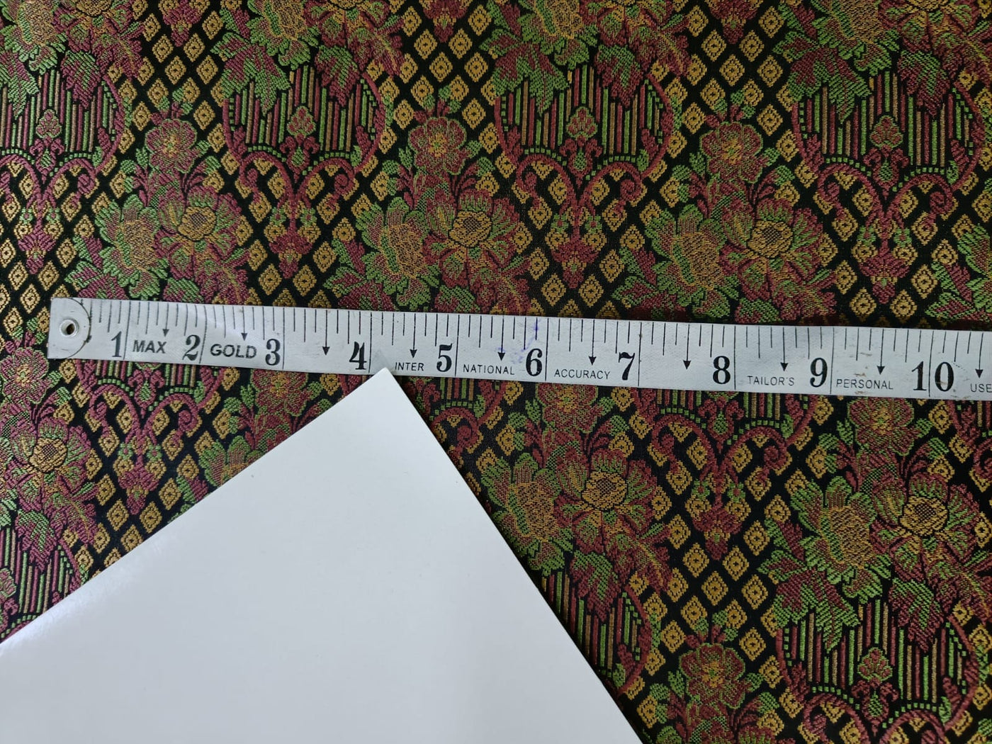 Silk Brocade jacquard fabric 44" wide BRO894 available in Four colors blue/brown/pinkand black