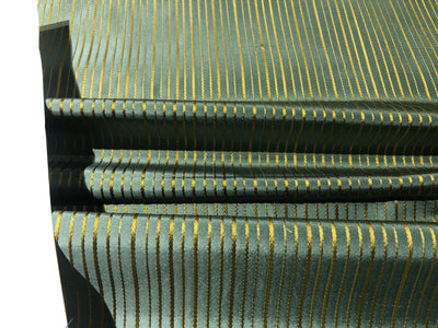 100% silk dupion teal with gold satin stripes 51&quot; wide DUPNEWS11[3]