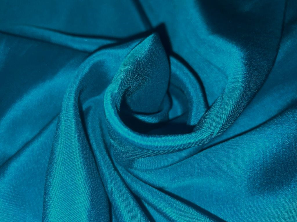 100% pure silk crepe Peacock blue 150 grams 44" wide [15460]