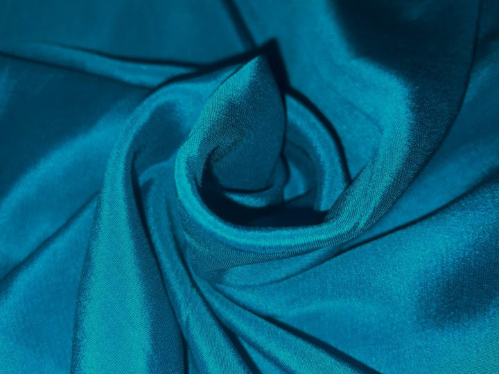 100% pure silk crepe Peacock blue 150 grams 44