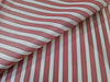 100%SILK TAFFETA Fabric Flaming Coral,Ivory &amp; Black color STRIPES 54"wide TAF#S120[2]