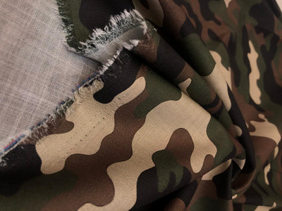 Cotton Fabric Army/Camouflage Print 58" wide [18541]