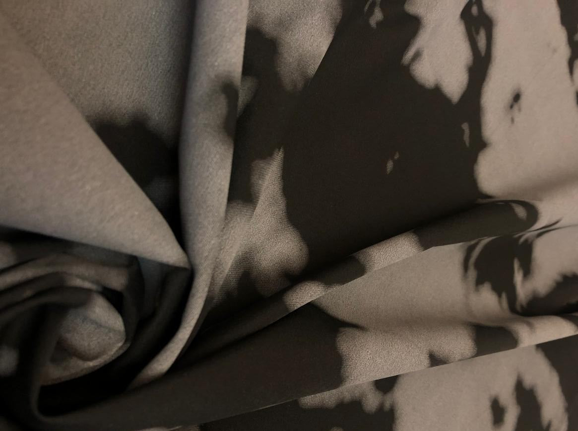 Polyester lycra Digital Camouflage Print Dress fabric 58 Inches wide available in white and charcoal grey [18550/51]