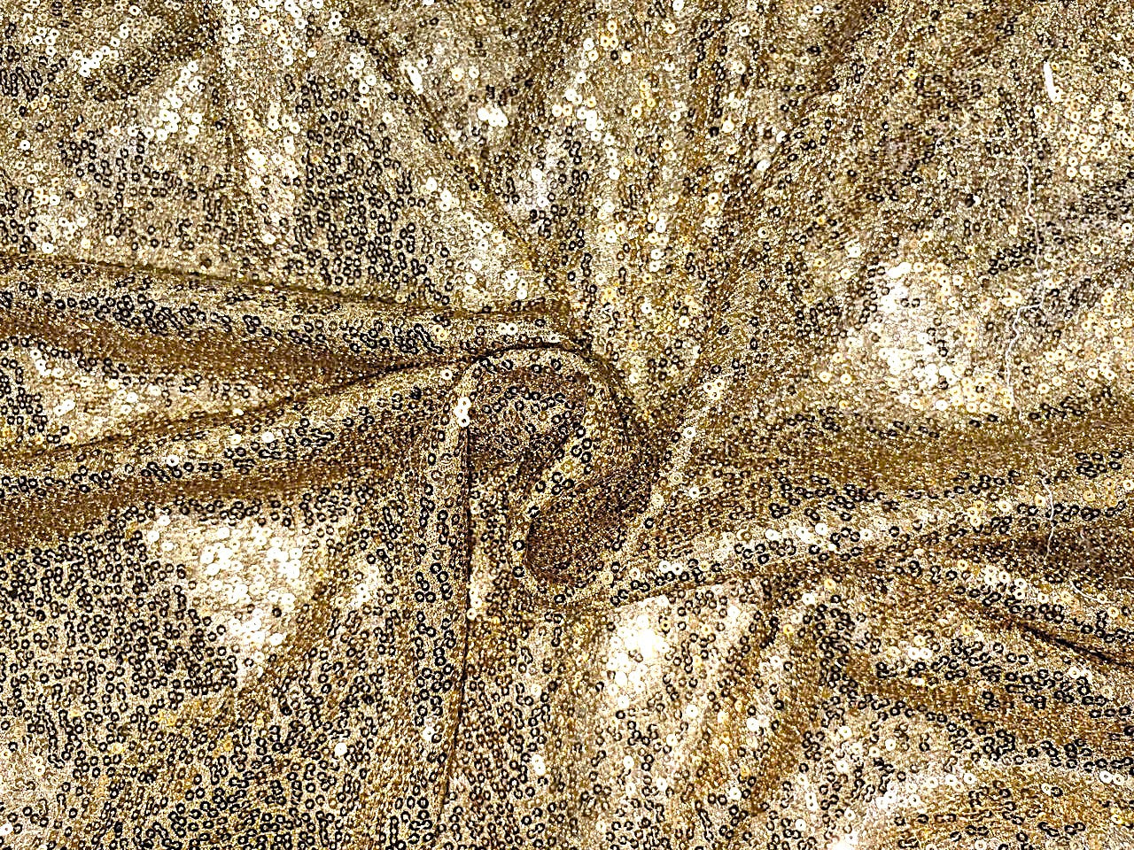 Net Fabric with sequin gold  58'' wide [18601]