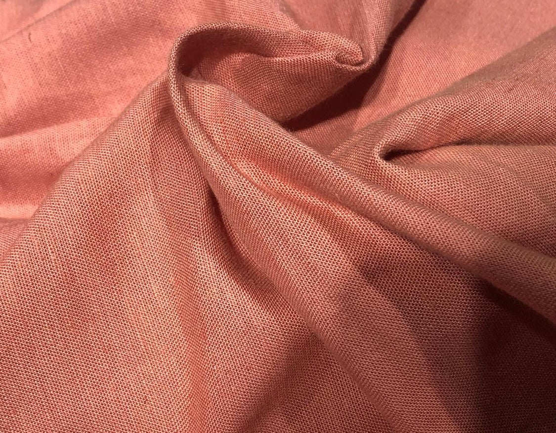 Linen  75% COTTON 25%  54" wide two tone linen peach x pink [17721]
