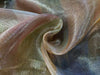 100%  Silk tissue fabric with gold and multi color 44 inches wide