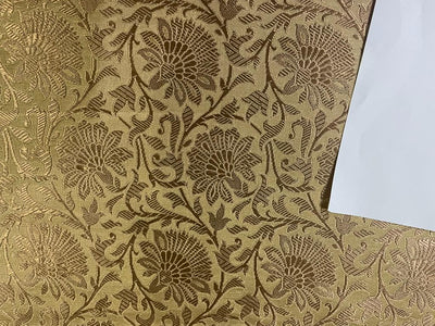Heavy Silk Brocade Fabric Gold &amp; Antique Gold BRO114[1]