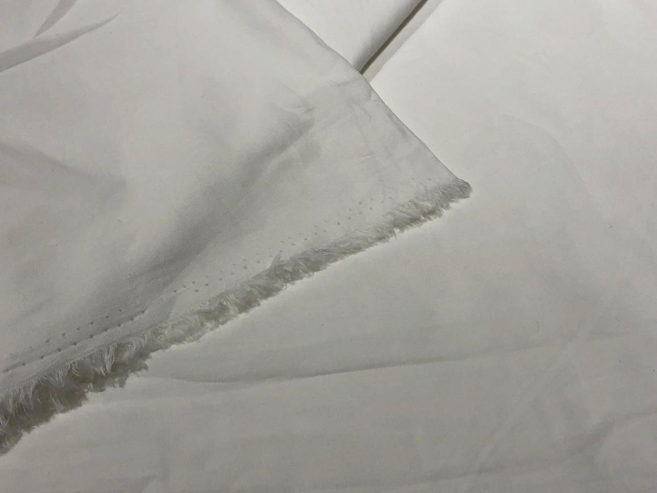 White Supima cotton fabric 147 cms wide  in natural white  color [17739]