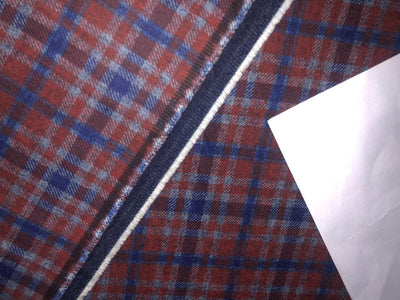 100% Cotton Denim Fabric 58" wide REVERSABLE available in 2 colors red and blue plaids with a solid denim blue reverse AND a blue purple plaid with a solid blue reverse with a [15747/48]