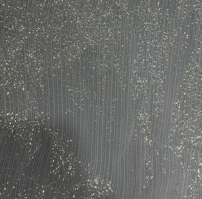 100% silk Chiffon fabric lurex gold stripes  44" width  [18271]