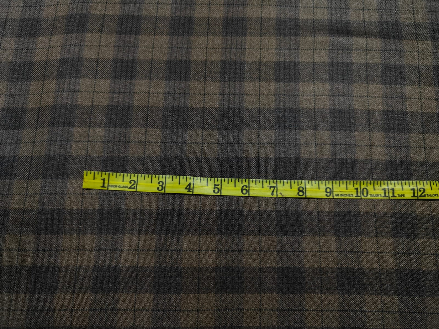 Light weight Suiting plaids TWEED Fabric 58" available in 2 colors DARK BROWN AND BROWN PLAIDS AND BLACK AND GREY PLAIDS [15825/24]