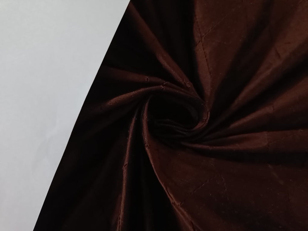 100% silk brown dupioni pintucks PKT#P15[3]