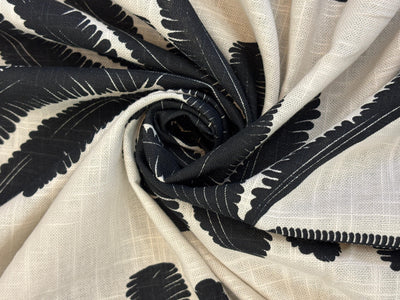 100% Cotton ivory with palm tree  print on border 56" wide [18282]