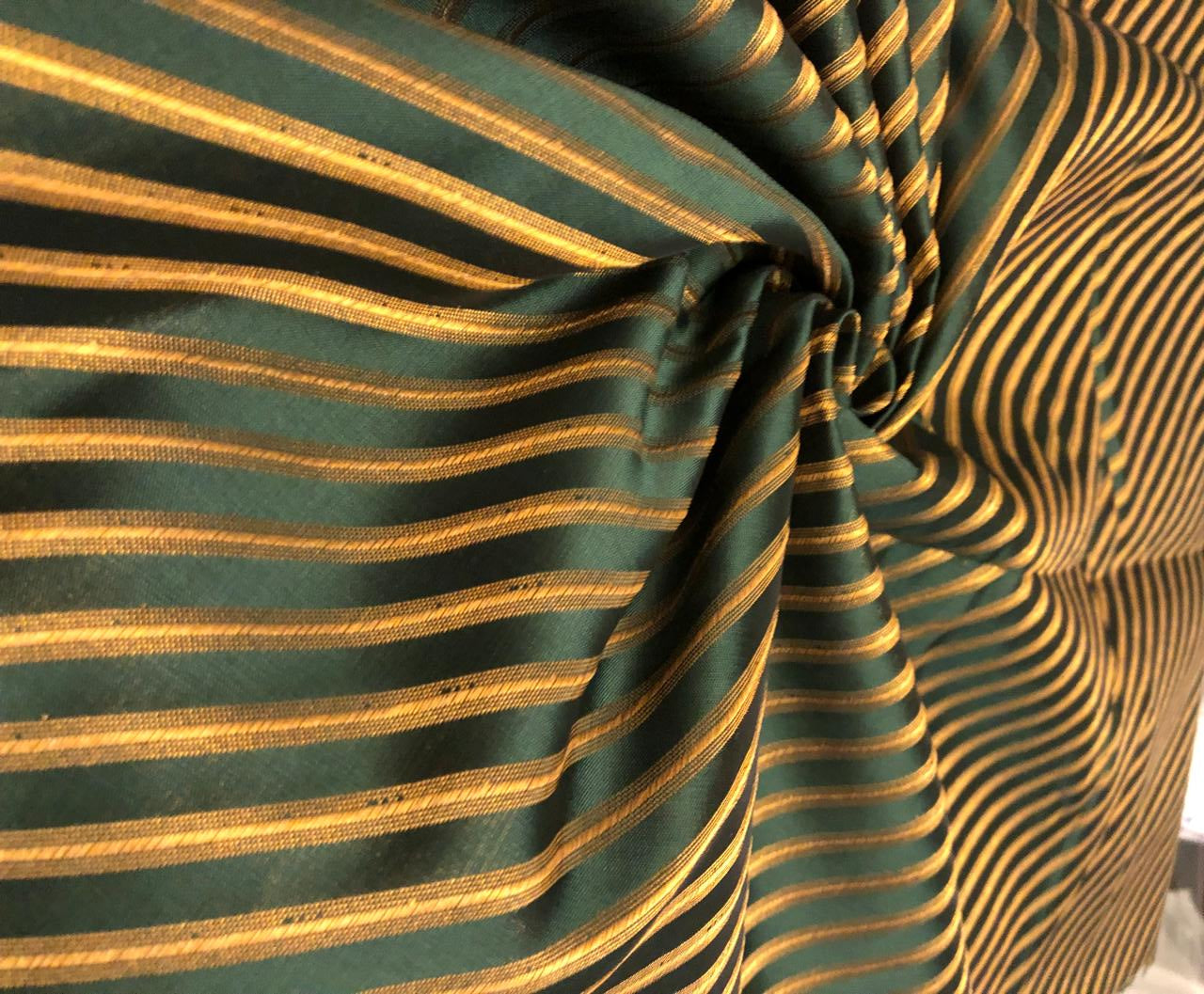 Silk Brocade fabric available in 6 colors royal blue/purple/mustard gold/red/green and gold stripe jacquard 44" WIDE BRO900[1,2.3,4.5,6]