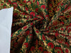 Silk Brocade fabric 44" wide BRO878 available in 5 colours [Mango/ Red , Emerald Green / Red ; Black/ Red ;Red/ Pink ; Navy /Pink AND METALIC GOLD