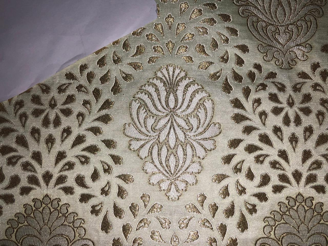 Brocade Heavy KING KHAB  Fabric GOLDEN CREAM WITH METALIC GOLD JACQUARD 36" WIDE BRO983[3]
