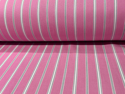 100% Cotton Poplin 58" wide stripes available in 2 colors pink and blue [17757/58]