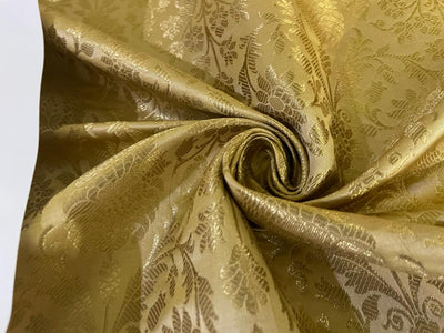 Silk Brocade fabric GOLD X METALIC GOLD 44" wide BRO904[3]