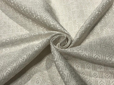 Silk Brocade fabric  jacquard IVORY COLOR EMBROIDERED  56" BRO1009[2]
