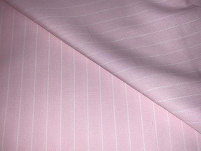 100% cotton poplin pastel pink and white  stripe 56" wide [18387]