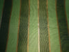 Cotton Chanderi fabric with shade of green x gold lurex stripe 44&quot; wide