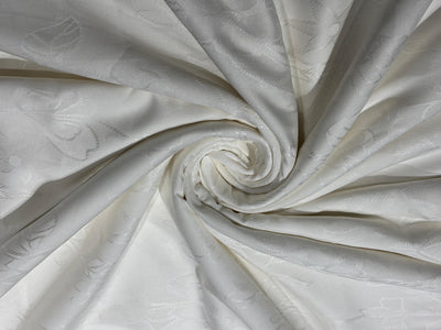 Organic Jasmin Jacquard Fabric raised, intricate floral patterns in 2 designs [18822/23]