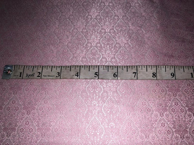 Silk Brocade fabric 44" wide SELF JACQUARD  available in 2 colors pink and white ivory BRO956[4/6]