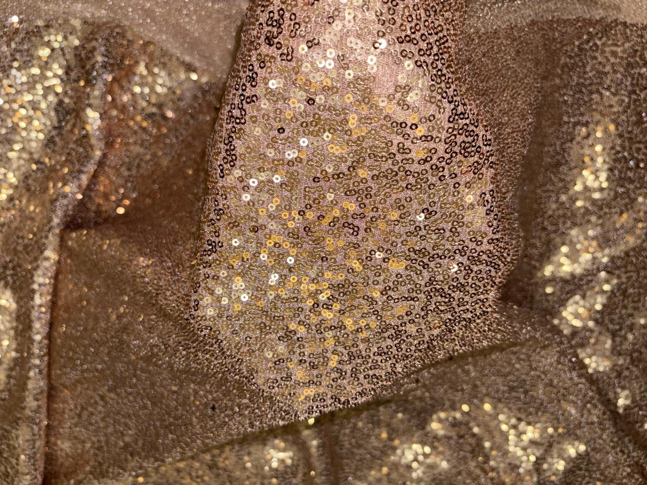 Net Fabric with sequin blush pink  58'' wide [18599]