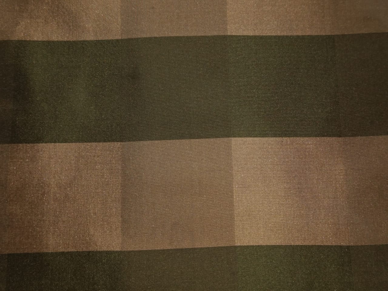 Pure Silk Taffeta Fabric Antique Gold Green plaids 54" wide 1.50 yards single length Taf#C15[5]