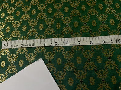 Silk Brocade fabric  44" wide BRO905 available in 6 colors [EMERALD GREEN/ BLUEISH GREY /BLACK/ WINE /RED/ MANGO YELLOW][15485/15487